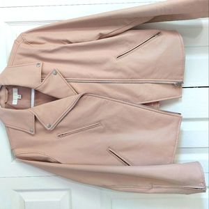 Uniqlo pink pleather jacket L